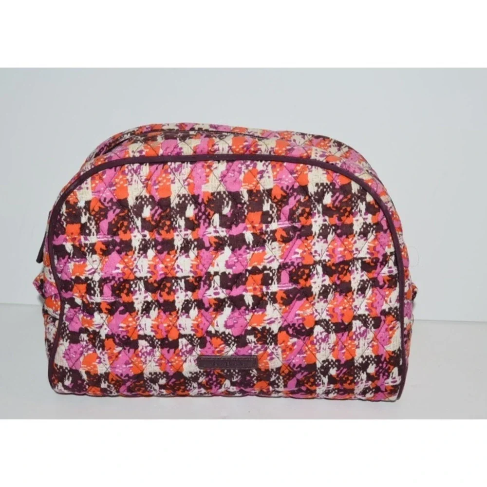 Vera Bradley Houndstooth Tweed Cosmetic Travel storage Bag 10